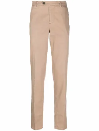 Mid-Rise Straight-Leg Trousers