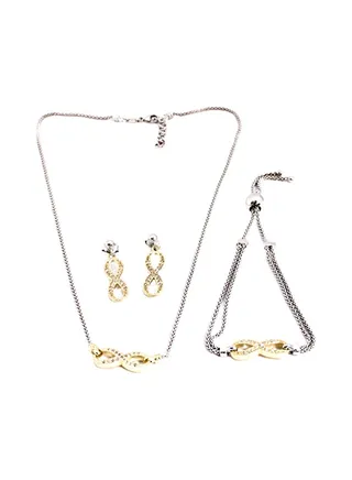 3-Piece Pure 925 Sterling Silver Jewellery Set 