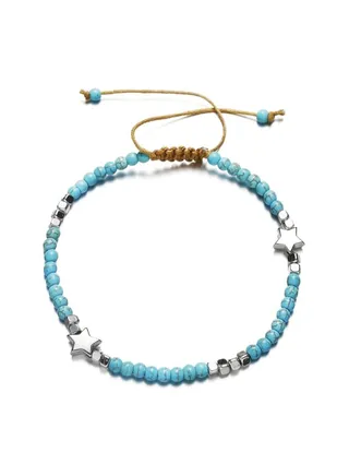 Alloy Stylish Star Design Beads Anklet Chain 