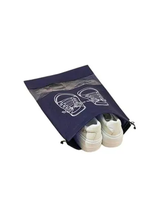Travel Shoe Bags,  Window Bags With Rope  (Navy Blue) 