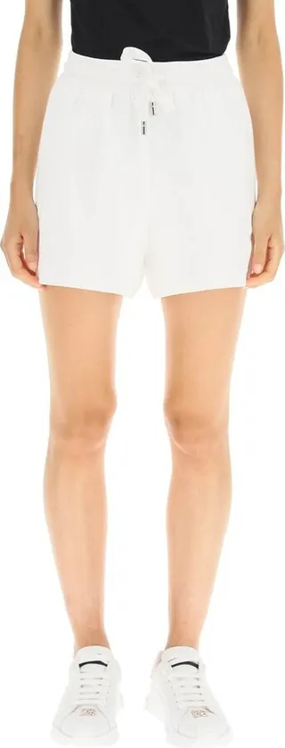 Dolce & Gabbana Logo Embossed Drawstring Jersey Shorts