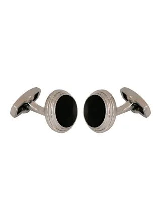 Round Metal Cufflinks 