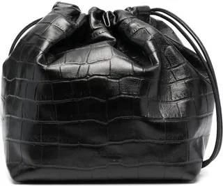 Crocodile-Embossed Crossbody Bag