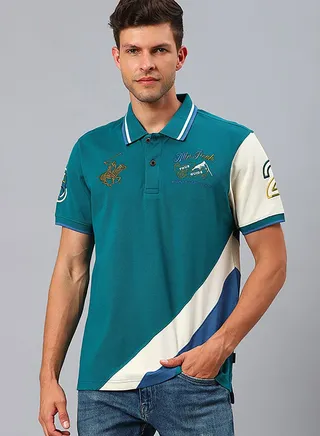 Logo Color Block Polo 