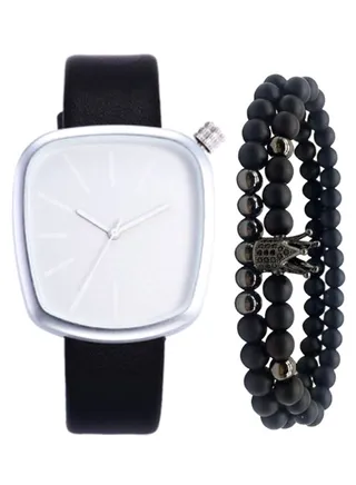 men 3-Piece Analog Watch And Bracelet Set 2738 