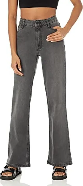The Drop Women's Faded Carbon Cooper Mid Rise Boot Cut