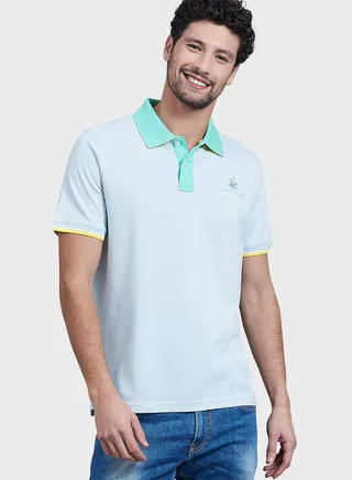 Contrast Collar Polo 