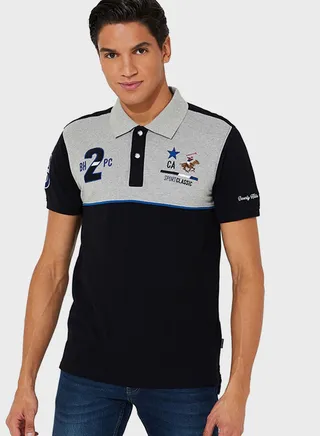 Color Block Polo 