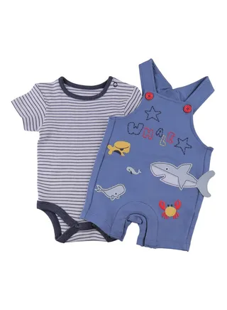 Baby Boys Playsuit & Dungaree Set 