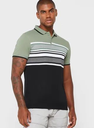 Color block Polo Shirt 