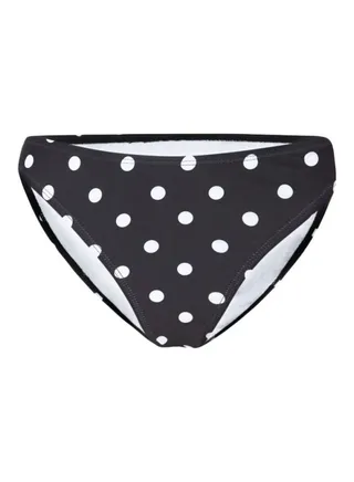 Polka Dot Bikini Bottoms Black 