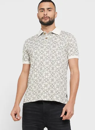 Abstract Print Polo 