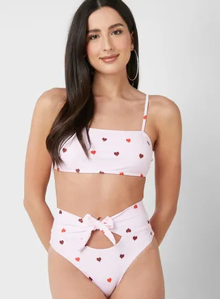 Polka Print Bikini Set 