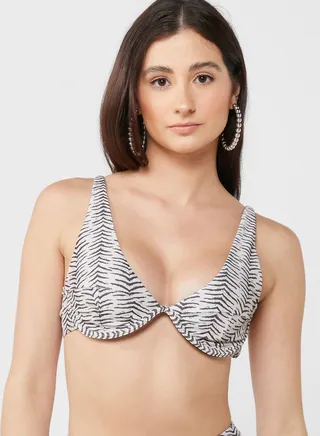 Printed Bikini Top 