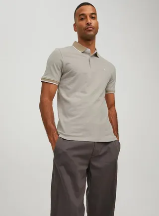 Embroidered Logo Contrast Tipped Detail Polo 