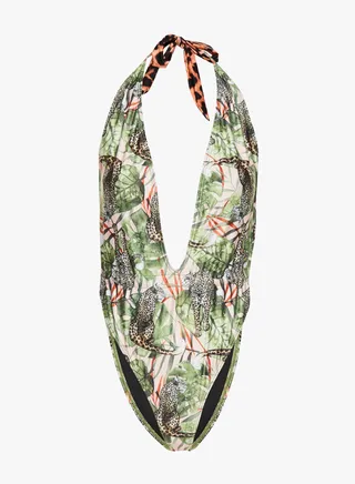 Safari Print Swimsuit Multicolour 
