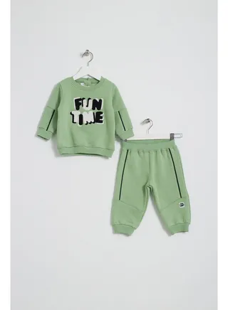 Baby Boys Printed Cotton Set Pants and T-shirt 