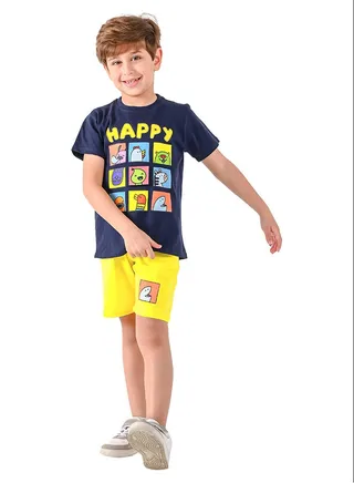 Kids Boys Set Two Pieces Top & Shorts 
