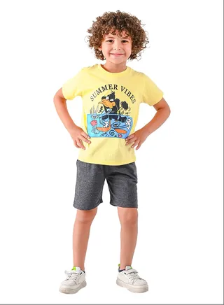 Kids Boys Set Two Pieces Top & Shorts 