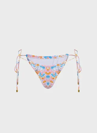 Tie Side Pastel Print Bikini Brief 