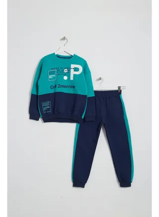 Boys Printed Cotton Set Pants and T-shirt 