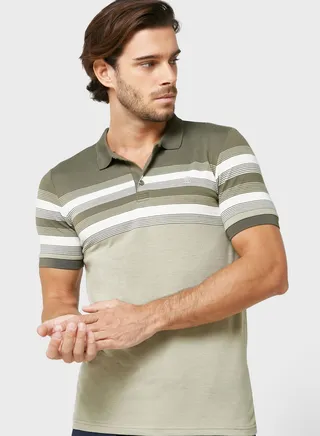 Colourblock Polo Shirt 