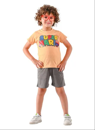 Kids Boys Set Two Pieces Top & Shorts 