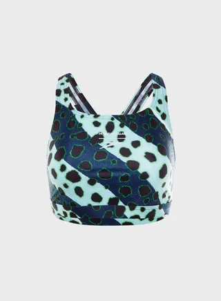 Muted Cheetah Stripe Bikini Top