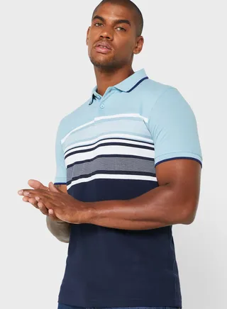 Color block Polo Shirt 