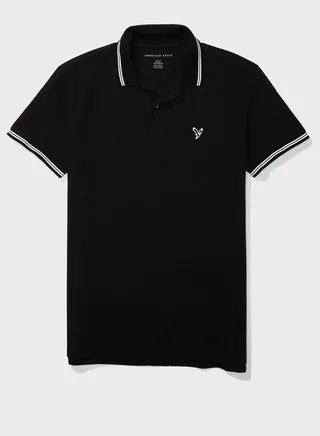 Tipped Polo Black 