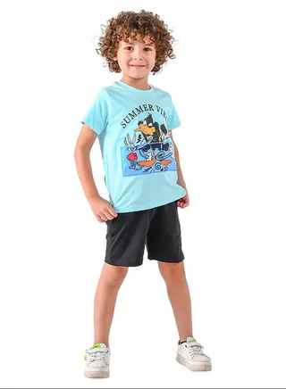 Kids Boys Set Two Pieces Top & Shorts 