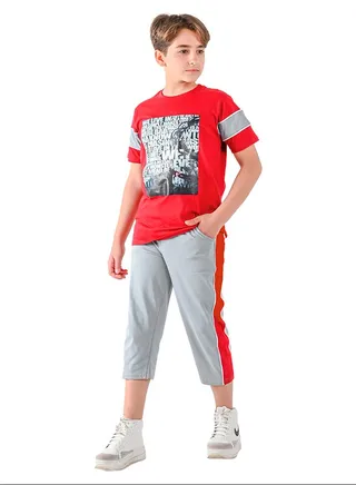 Kids Boys Set Two Pieces Top & Shorts 