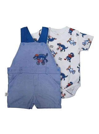 Baby Set - Half Sleeve Jumpsuit - 2 Pieces 