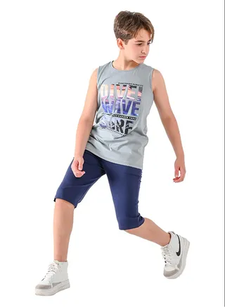 Kids Boys Set Two Pieces Top & Shorts 