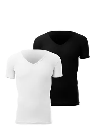 Cottonil Bundle Of Two- V -Derby- Neck Men Undershirts 