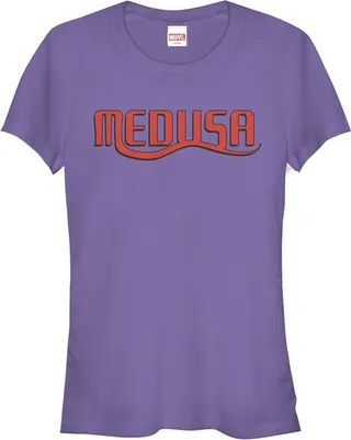 Junior's Marvel Inhumans Medusa Logo T-Shirt - Purple - X Large