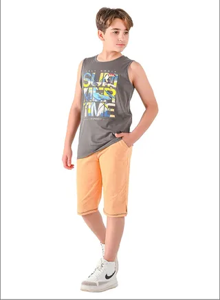 Kids Boys Set Two Pieces Top & Shorts 