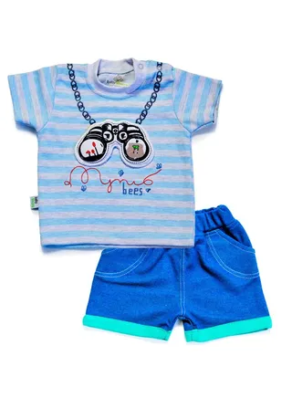 Discovery Baby set with Print T-Shirt And Shorts Blue 