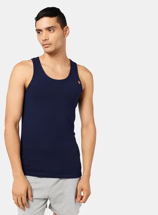 Basic Ribbed Cotton Undershirt 