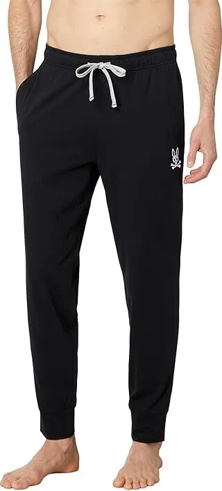 Psycho Bunny Jersey Lounge Pants (Black) Men's Pajama