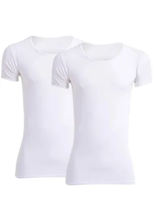 Future Mens Half Sleeves UnderShirt cotton white size M (pack of 2) 