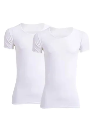 Future Mens Half Sleeves UnderShirt cotton white size XL (pack of 2) 