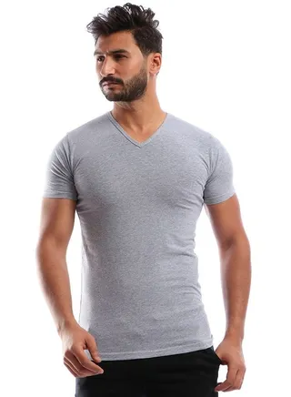 Mesery  (V) Neck - For Men-Grey 
