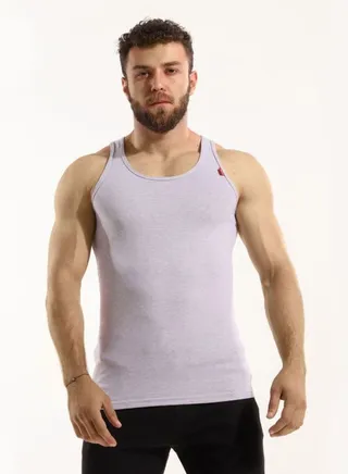 Stretch Soft Cotton Sleeveless Grey UnderShirt 