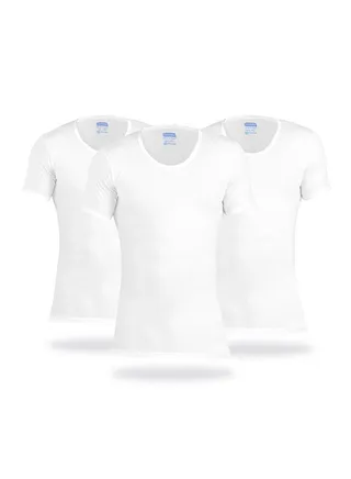 Short Sleeve Cotton Undershirts Pack Of 3 White 