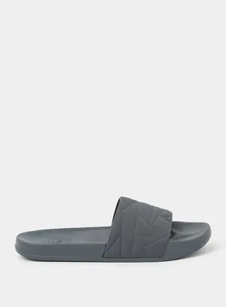 Textured Open Toe Slip On Slides