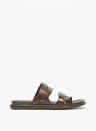 Men Textured Slip-On Arabic Sandals