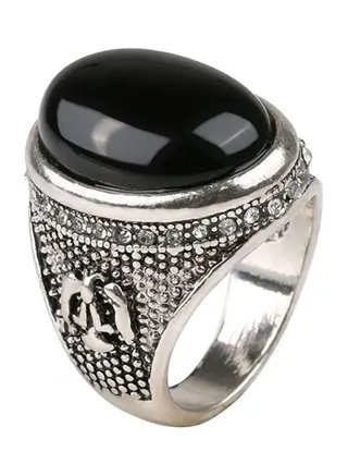 Vintage Big Rhinestone Inlaid Ring 