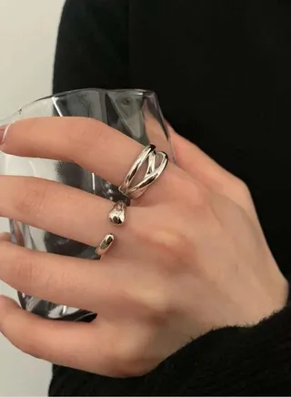 Stylish 2pcs Rings For Women One Size 