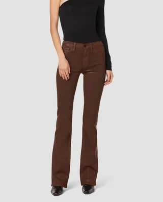 Barbara High Rise Bootcut in Tortoise Brown